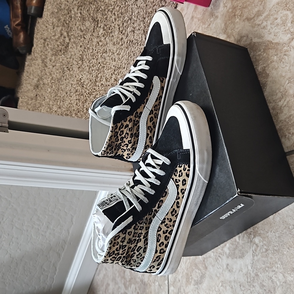 Vans X Madewell Unisex SK8-Hi 138 Decon SF High-Top Sneakers in Leopard Colorblo